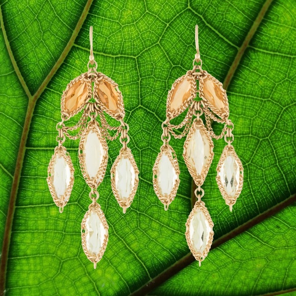 SOLD -Anthony Nak 18k Topaz and Tourmaline Earrings - Picture 5 of 7